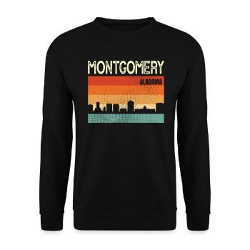 Montgomery Alabama - Unisex Sweatshirt - black - Front - Alina (178cm) & Michal (187cm)