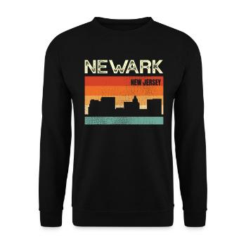 Newark New Jersey - Unisex Pullover - Schwarz - Vorne - Alina (178cm) & Michal (187cm)