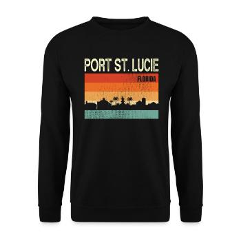 Port St. Lucie Florida - Unisex Pullover - Schwarz - Vorne - Alina (178cm) & Michal (187cm)