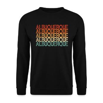 Albuquerque, New Mexico - Unisex Pullover - Schwarz - Vorne - Alina (178cm) & Michal (187cm)