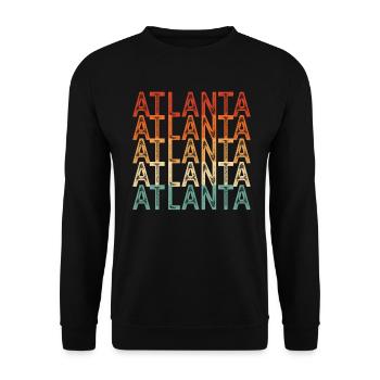 Atlanta Georgien - Unisex Pullover - Schwarz - Vorne - Alina (178cm) & Michal (187cm)