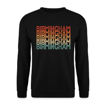Birmingham, Alabama - Unisex Sweatshirt - black - Front - Alina (178cm) & Michal (187cm)