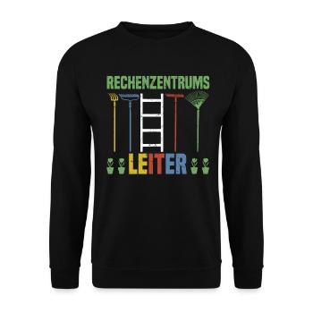Rechenzentrumsleiter Rechen & Leiter Garten - Unisex Pullover - Schwarz - Vorne - Alina (178cm) & Michal (187cm)