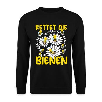 Rettet die Bienen Imker süßes Biene und Bienen - Unisex Pullover - Schwarz - Vorne - Alina (178cm) & Michal (187cm)