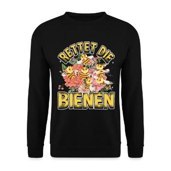 Rettet die Bienen Imker süßes Biene und Bienen - Unisex Pullover - Schwarz - Vorne - Alina (178cm) & Michal (187cm)