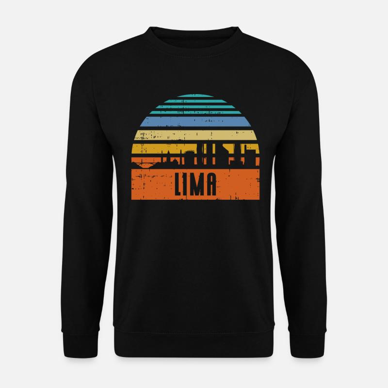 Lima Peru Skyline - Unisex Pullover - Schwarz