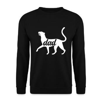 Jaguar Father Papa Gift - Unisex Sweatshirt - black - Front - Alina (178cm) & Michal (187cm)