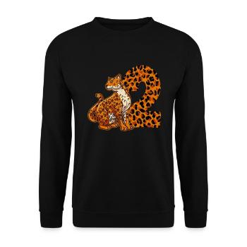2 ans garçon anniversaire Jaguar - Sweat-shirt Unisexe - noir - Devant - Alina (178cm) & Michal (187cm)