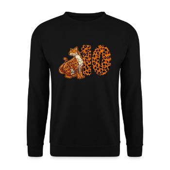 10 years old boy birthday Jaguar - Unisex Sweatshirt - black - Front - Alina (178cm) & Michal (187cm)