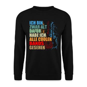 Rocker und Gitarrenliebhaber alle coolen Rockbands - Unisex Pullover - Schwarz - Vorne - Alina (178cm) & Michal (187cm)
