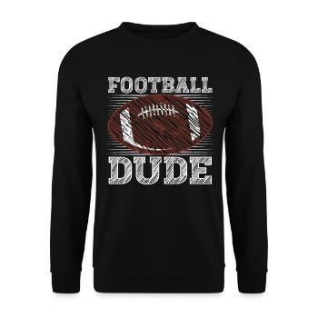 Footballl Dude American Football US Sport - Unisex Pullover - Schwarz - Vorne - Alina (178cm) & Michal (187cm)