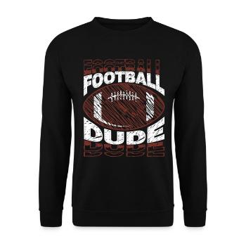 Footballl Dude American Football US Sport - Unisex Pullover - Schwarz - Vorne - Alina (178cm) & Michal (187cm)