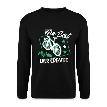 Fahrradfahrer Fahrrad Biker BMX - Unisex Pullover - Schwarz - Vorne - Alina (178cm) & Michal (187cm)