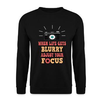 Photographer Photography Camera Photos - Unisex Sweatshirt - black - Front - Alina (178cm) & Michal (187cm)