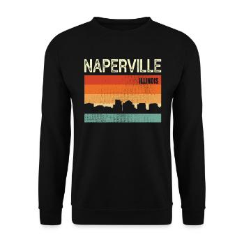 Naperville - Sweat-shirt Unisexe - noir - Devant - Alina (178cm) & Michal (187cm)