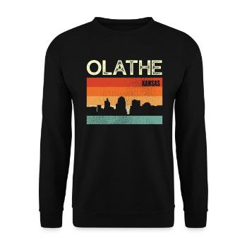 Olathe - Unisex Sweatshirt - black - Front - Alina (178cm) & Michal (187cm)