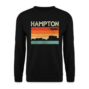 Hampton - Unisex Pullover - Schwarz - Vorne - Alina (178cm) & Michal (187cm)