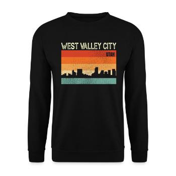 West Valley City - Unisex Sweatshirt - black - Front - Alina (178cm) & Michal (187cm)