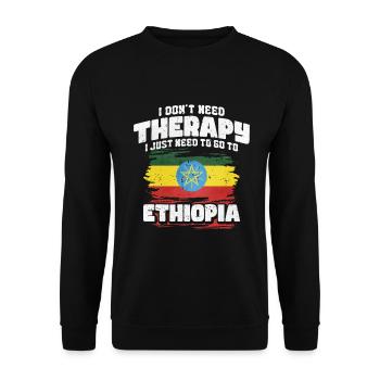 Ethiopia - Unisex Sweatshirt - black - Front - Alina (178cm) & Michal (187cm)