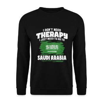 Saudi Arabia - Unisex Sweatshirt - black - Front - Alina (178cm) & Michal (187cm)