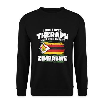 Zimbabwe - Sweat-shirt Unisexe - noir - Devant - Alina (178cm) & Michal (187cm)