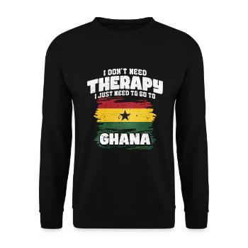 Ghana - Unisex Pullover - Schwarz - Vorne - Alina (178cm) & Michal (187cm)