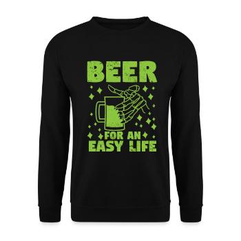Beer Beer Drinker Party Pub Alcohol - Unisex Sweatshirt - black - Front - Alina (178cm) & Michal (187cm)