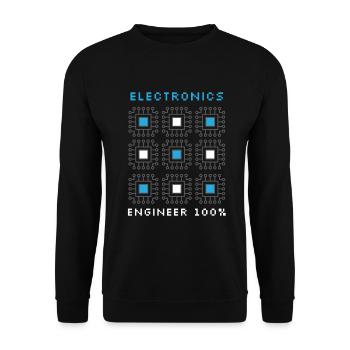 Ingénieur électricien Ingénieur électricien Génie électrique - Sweat-shirt Unisexe - noir - Devant - Alina (178cm) & Michal (187cm)