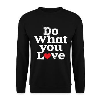 Do What you Love Mindset Freedom - Unisex Sweatshirt - black - Front - Alina (178cm) & Michal (187cm)