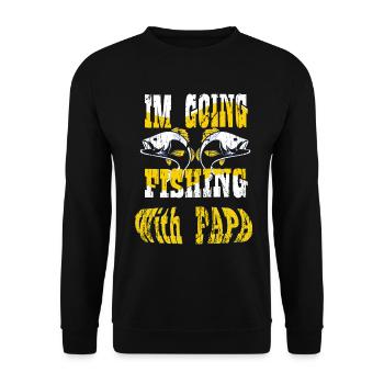 Pêcheur Pêcheur Pêche Canne à pêche Pêche Pêcheur - Sweat-shirt Unisexe - noir - Devant - Alina (178cm) & Michal (187cm)