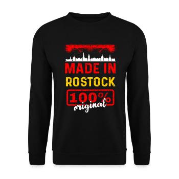 Rostock - Unisex Pullover - Schwarz - Vorne - Alina (178cm) & Michal (187cm)