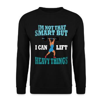 Musculation Force Strong Fitness Power Triathlon - Sweat-shirt Unisexe - noir - Devant - Alina (178cm) & Michal (187cm)