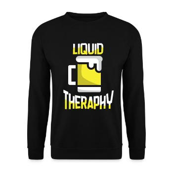 Beer Beer Drinker Party Pub Alcohol - Unisex Sweatshirt - black - Front - Alina (178cm) & Michal (187cm)