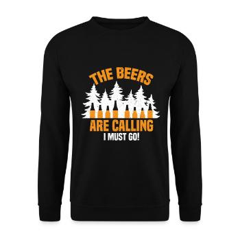Camping Beer Camping Forest Boozing - Unisex Sweatshirt - black - Front - Alina (178cm) & Michal (187cm)