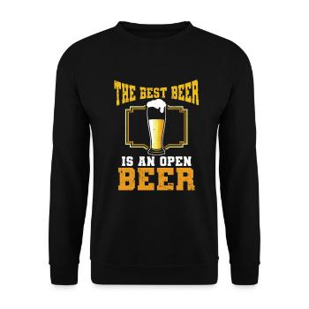 Beer Beer Drinker Party Pub Alcohol - Unisex Sweatshirt - black - Front - Alina (178cm) & Michal (187cm)