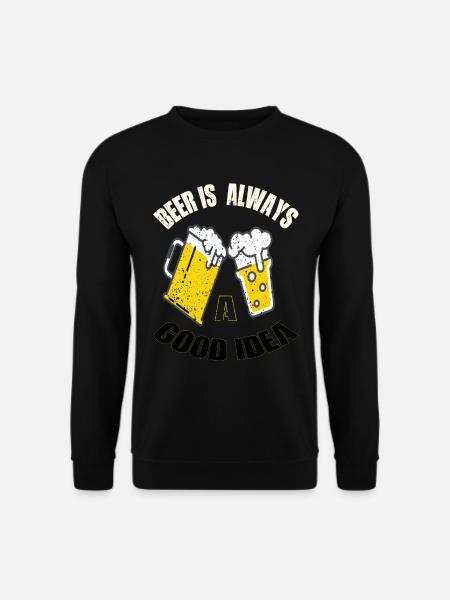 Bier Bierglas Biertrinker Kneipe Pinte - Unisex Pullover - Schwarz