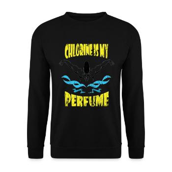 Swimmers Swimming 50 meters track Breaststroke - Unisex Sweatshirt - black - Front - Alina (178cm) & Michal (187cm)