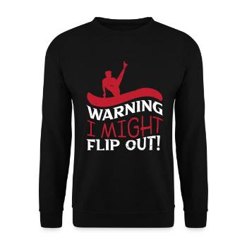 Gymnastik Turnen Barren Trampolin Ringe Turner - Unisex Pullover - Schwarz - Vorne - Alina (178cm) & Michal (187cm)