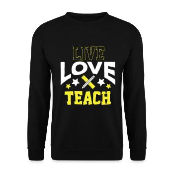 Teacher Primary School Teacher Secondary School Teacher - Unisex Sweatshirt - black - Front - Alina (178cm) & Michal (187cm)