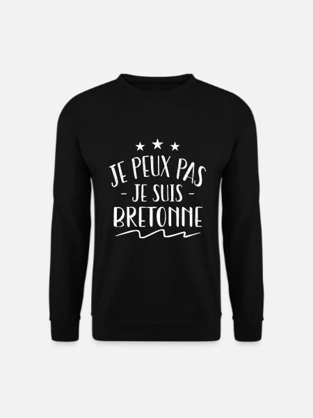 breton | Je peux pas je suis Bretonne - Sweat-shirt Unisexe - noir