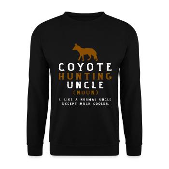 Kojotenjagd Kojote Geschenk - Unisex Pullover - Schwarz - Vorne - Alina (178cm) & Michal (187cm)