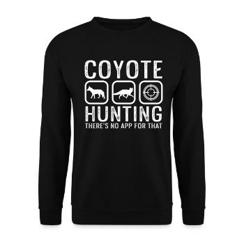 Kojotenjagd Kojote Geschenk - Unisex Pullover - Schwarz - Vorne - Alina (178cm) & Michal (187cm)