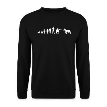 Kojotenjagd Kojote Geschenk - Unisex Pullover - Schwarz - Vorne - Alina (178cm) & Michal (187cm)
