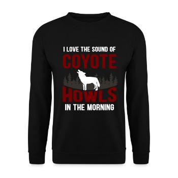 Coyote Chasse Coyote Cadeau - Sweat-shirt Unisexe - noir - Devant - Alina (178cm) & Michal (187cm)