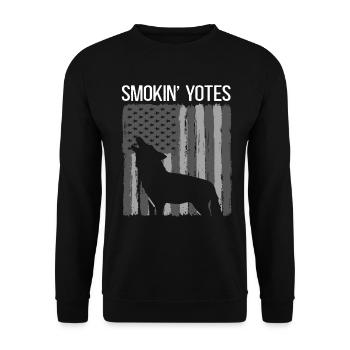 Kojote Kojotenjagd Geschenk - Unisex Pullover - Schwarz - Vorne - Alina (178cm) & Michal (187cm)