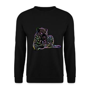 Drôle d’idée cadeau Jaguar - Sweat-shirt Unisexe - noir - Devant - Alina (178cm) & Michal (187cm)