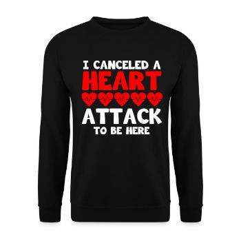 Open Heart Surgery Gift - Unisex Sweatshirt - black - Front - Alina (178cm) & Michal (187cm)