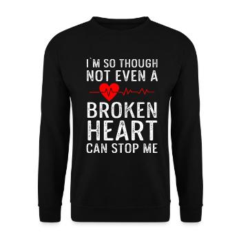 Cadeau de chirurgie à cœur ouvert - Sweat-shirt Unisexe - noir - Devant - Alina (178cm) & Michal (187cm)