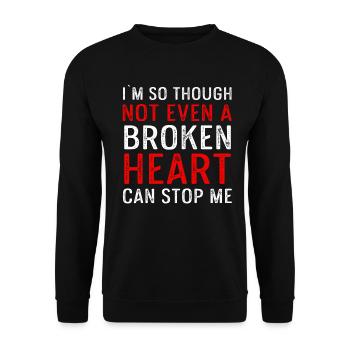 Open Heart Surgery Gift - Unisex Sweatshirt - black - Front - Alina (178cm) & Michal (187cm)