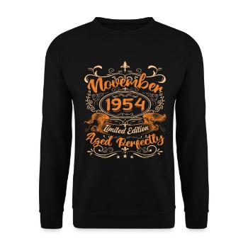 November 1954 Limited Edition - Sweat-shirt Unisexe - noir - Devant - Alina (178cm) & Michal (187cm)